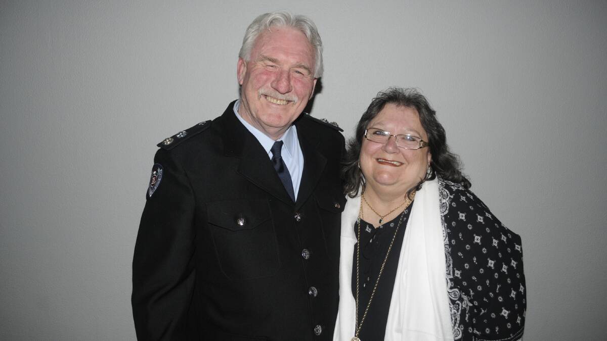 IN THE PICTURE: Bathurst Fire Station Officer, Chris and Marie Sanders enjoying the night. 072217crotary3