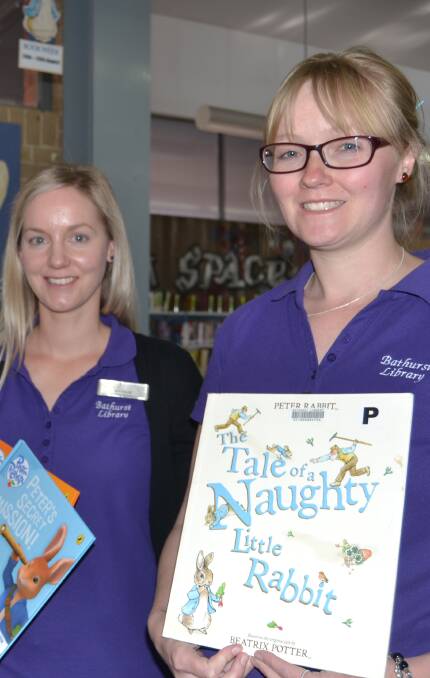 BOOK WEEK BEGINS: Natalie Conn and Sarah Fleming, with some of the titles in the Peter Rabbit collection, which will be part of this year's Book Week celebrations.