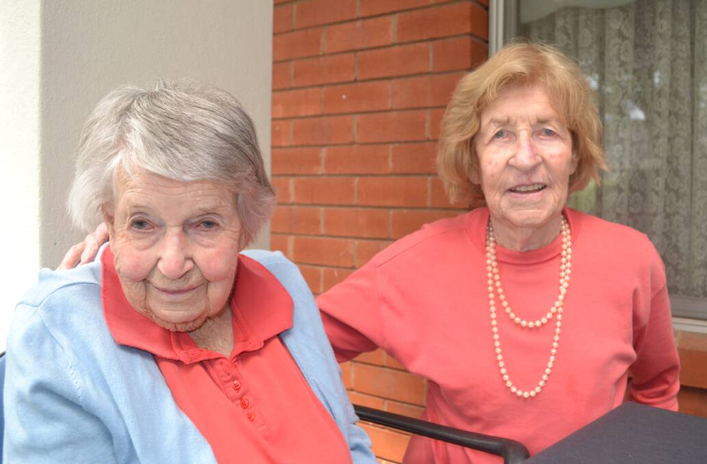 HIGH TEA: Helen Parsons and Patricia Stonestreet were among those enjoying the high tea at St Catherine's.
