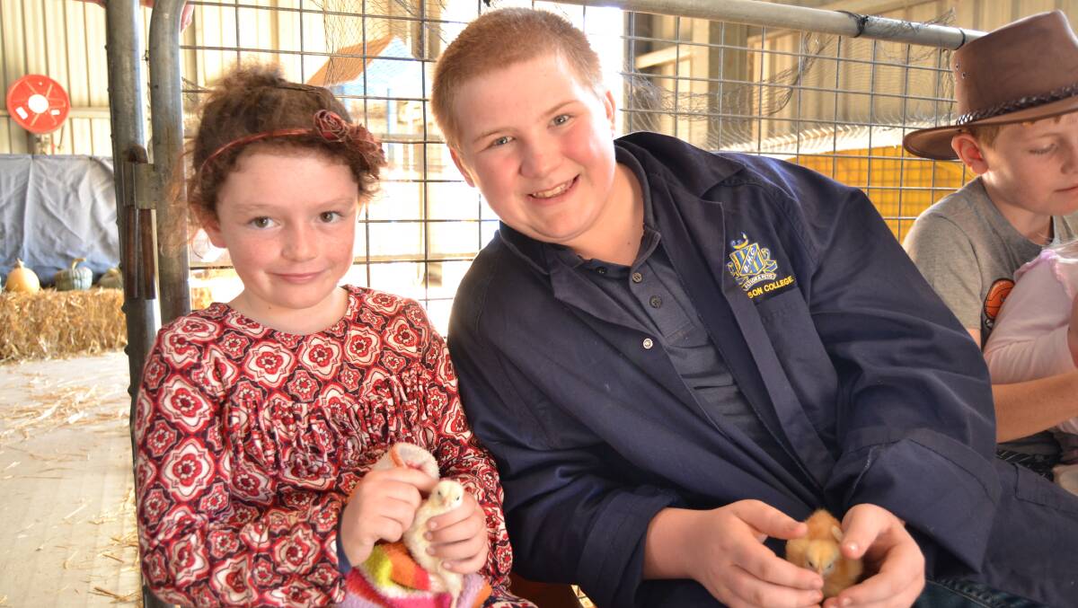 ANIMAL NURSERY: Molly Ball from Oberon and Levi Letcher, from Bathurst High School.