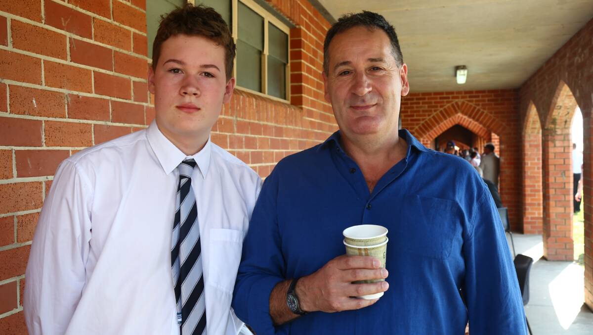 FAMILY DAY: Leith and Jeremy Craig at  the Stannies Mass on Sunday.