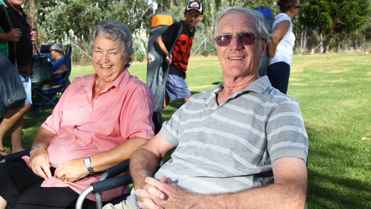 RIVERBANK CONCERT: Lynette and Barry Cubitt among the crowd at the riverbank concert.