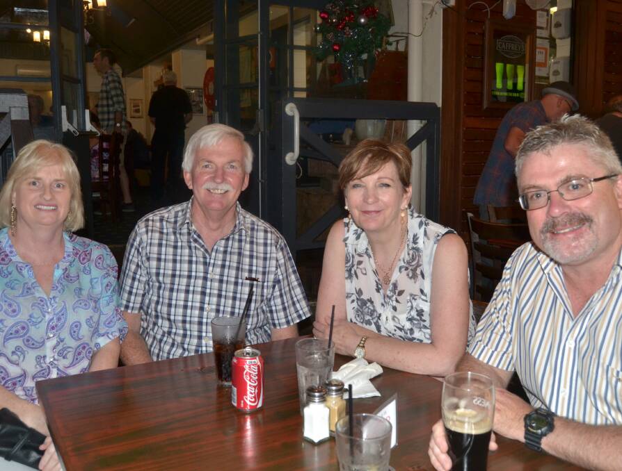 GREAT NIGHT OUT: Annmarie Christian, Ed Forde, Jane Forde and Rob Christian enjoying dinner before the concert on Wednesday.