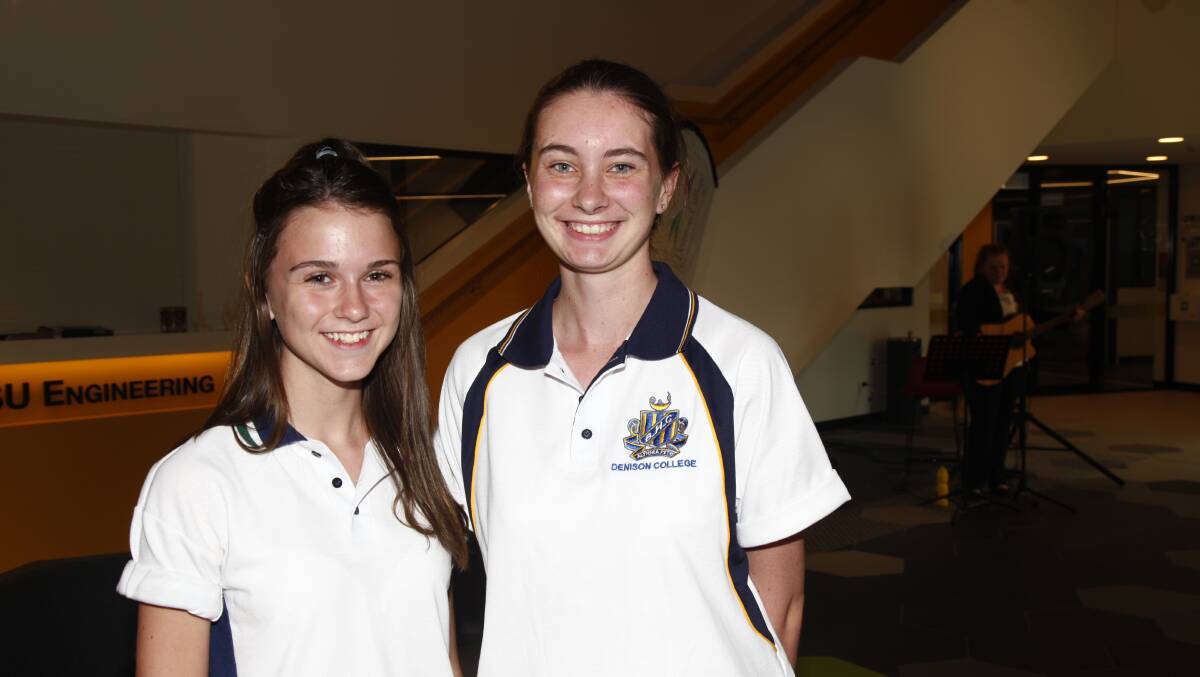 AT CSU: Emma Constant and Kristen Mitchell enjoying the awards evening for Denison College at Charles Sturt University.