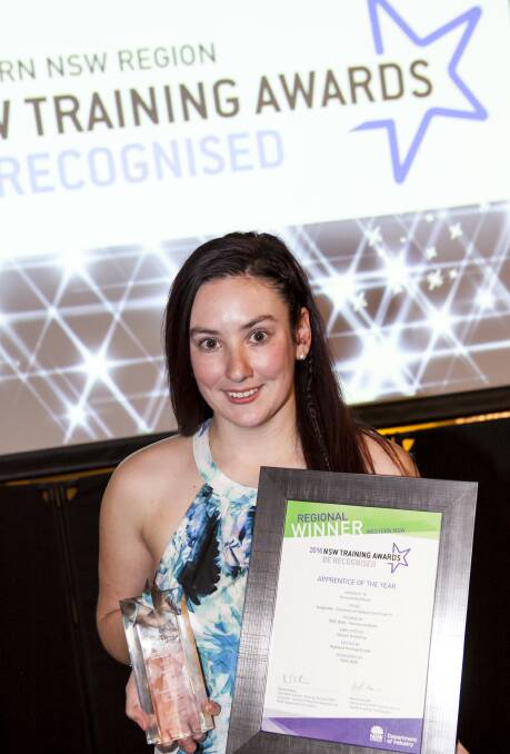 SUCCESS: Skillset Workforce apprentice Sammantha Devlin has been announced as a finalist in the 2016 Group Training Australia NSW/ACT (GTANA) Awards.