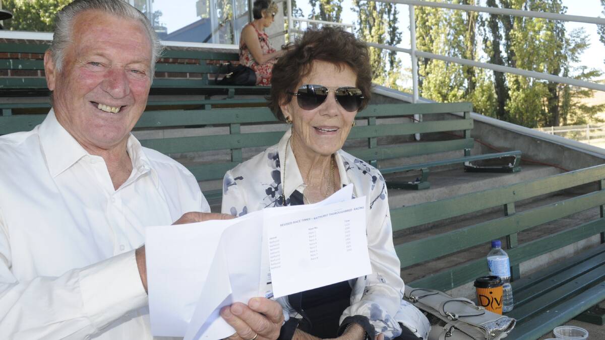 DAY AT THE RACES: Paul and Pat Ambrosoli (syndicate owners of Dungannon, from the The Hawkesbury). 021317cturf7