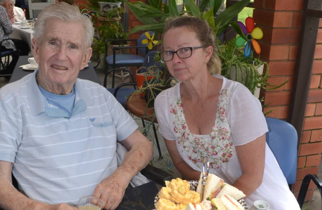 LOVELY AFTERNOON: John Butler and Annie Butler pictured enjoying the high tea.