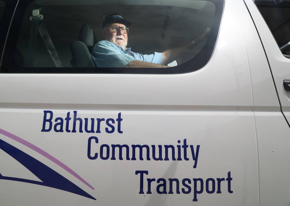 COMMUNITY TRANSPORT:  Driver Gary Field in the Bathurst Community Transport's Radiation Bus. Photo: PHIL BLATCH