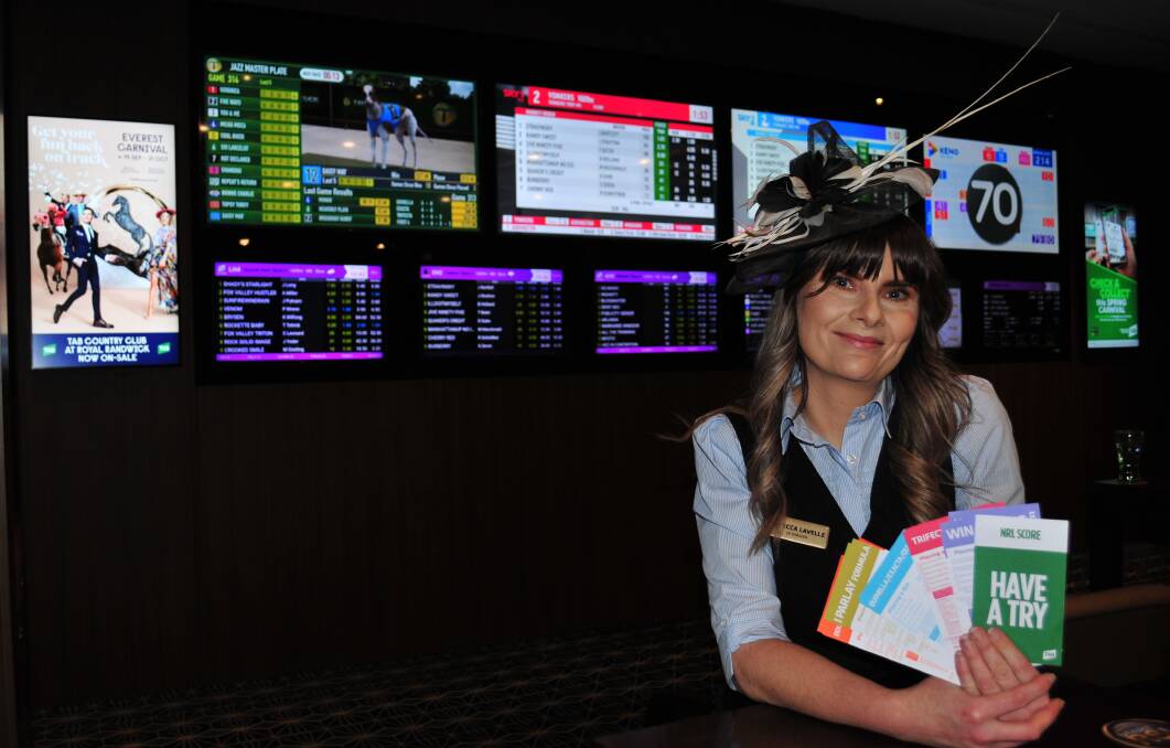 AND WERE OFF: Ready for the racing on Tuesday is Bec Lavelle, HR manager at Bathurst RSL Club.