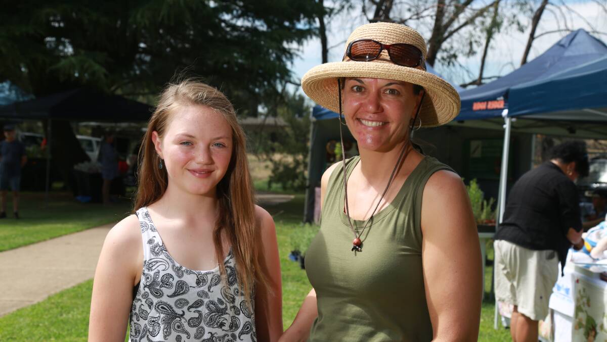 GREAT DAY: Amelia and Brenda Cutler at the Riverside Markets, Berry Park on Saturday morning.