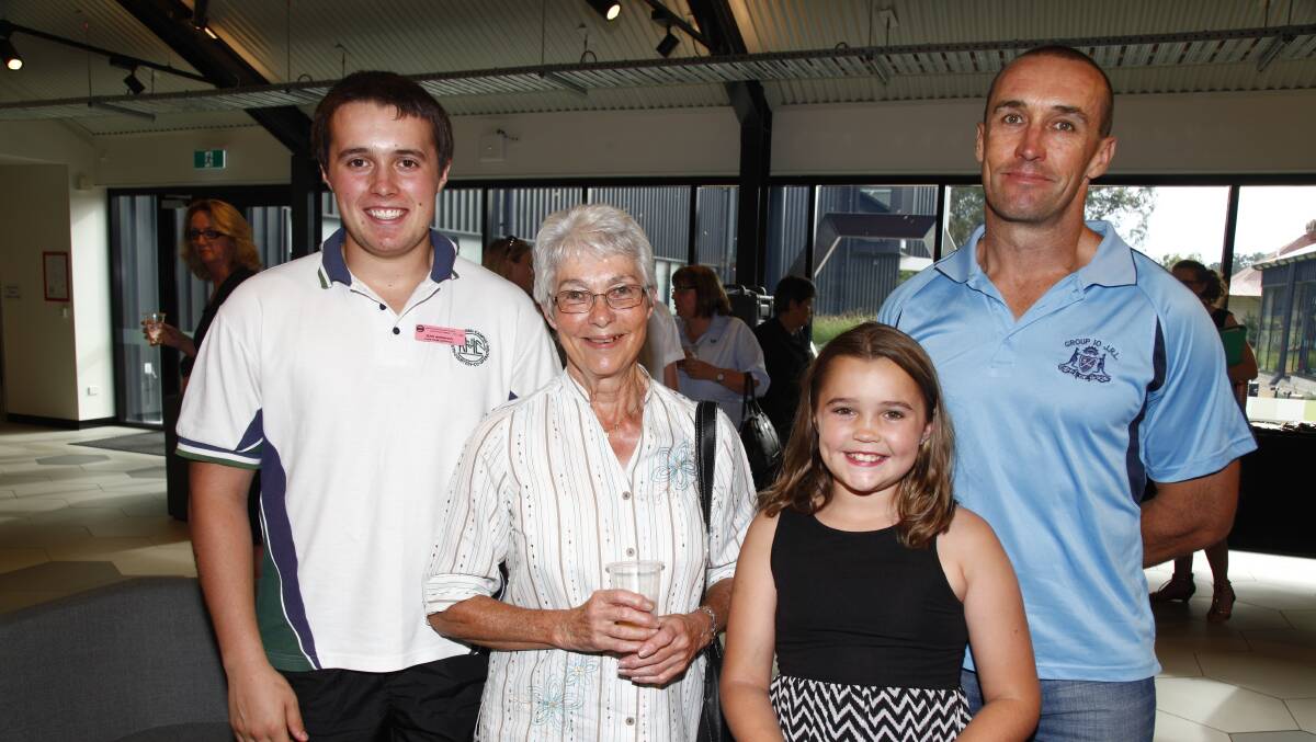 FAMILY NIGHT: Sean, Dianne, Samantha and Brett Hanrahan at CSU for the awards ceremony.
