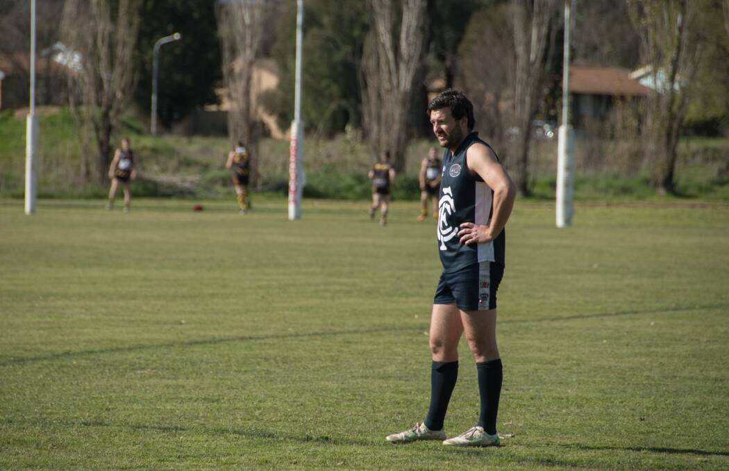 SPOIL THE PARTY: Mark Dixon and his Cowra Blues side are determined to knock over hosts Bathurst Bushrangers Outlaws in Saturday's Central West AFL major semi-final.