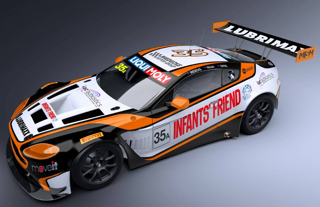 LOOKING GOOD: The stunning livery that the Miedecke Stone Motorsport Aston Martin entry will carry at this year's Bathurst 12 Hour. Photo: ssMEDIA