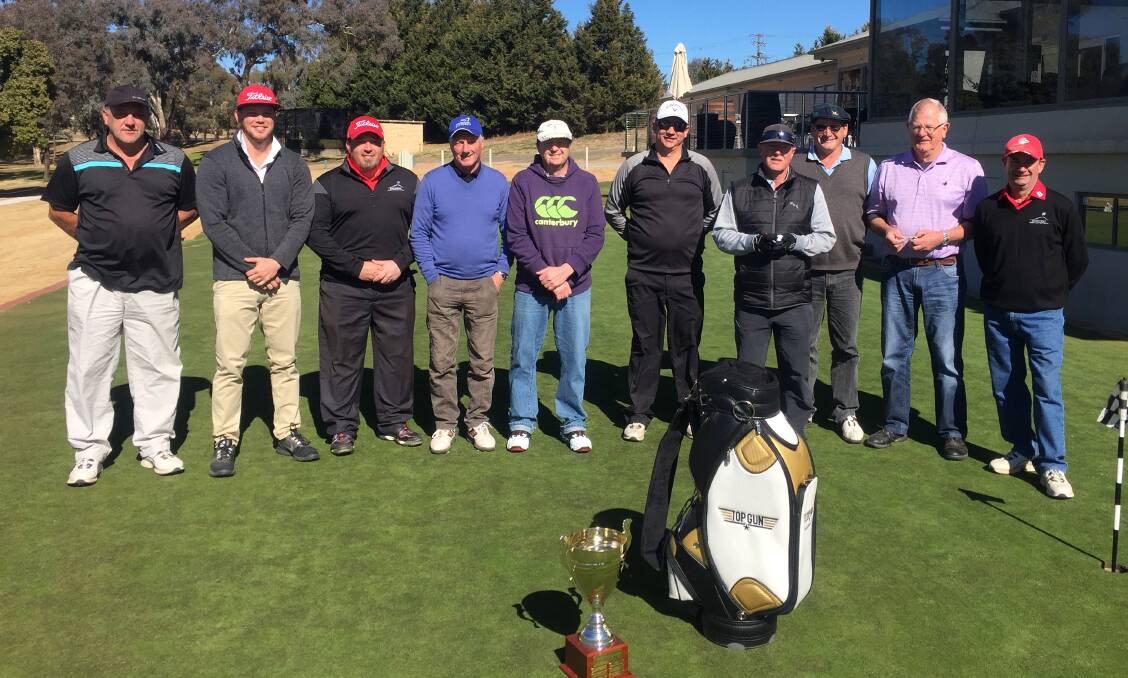 TOP 10: The Bathurst Golf Club's Top Gun finalists enjoyed a closely contest day of golf on Sunday. Jimmy Smail (fourth from left) was victorious in the knockout event.