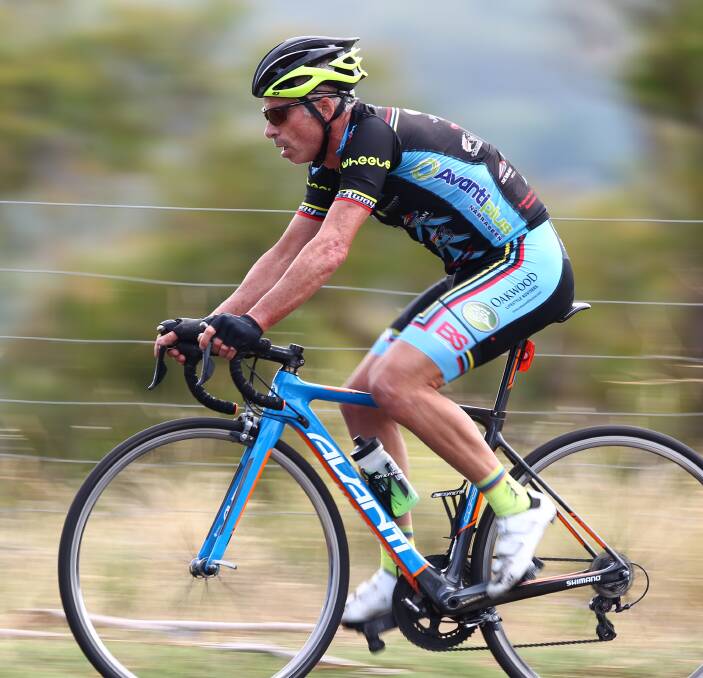 HUGE RIDE: Jayson Austin equalled Dean Windsor's record in Sunday's Bathurst Time Trial Championships with a time of 20 minutes and 21 seconds. Photo: PHIL BLATCH