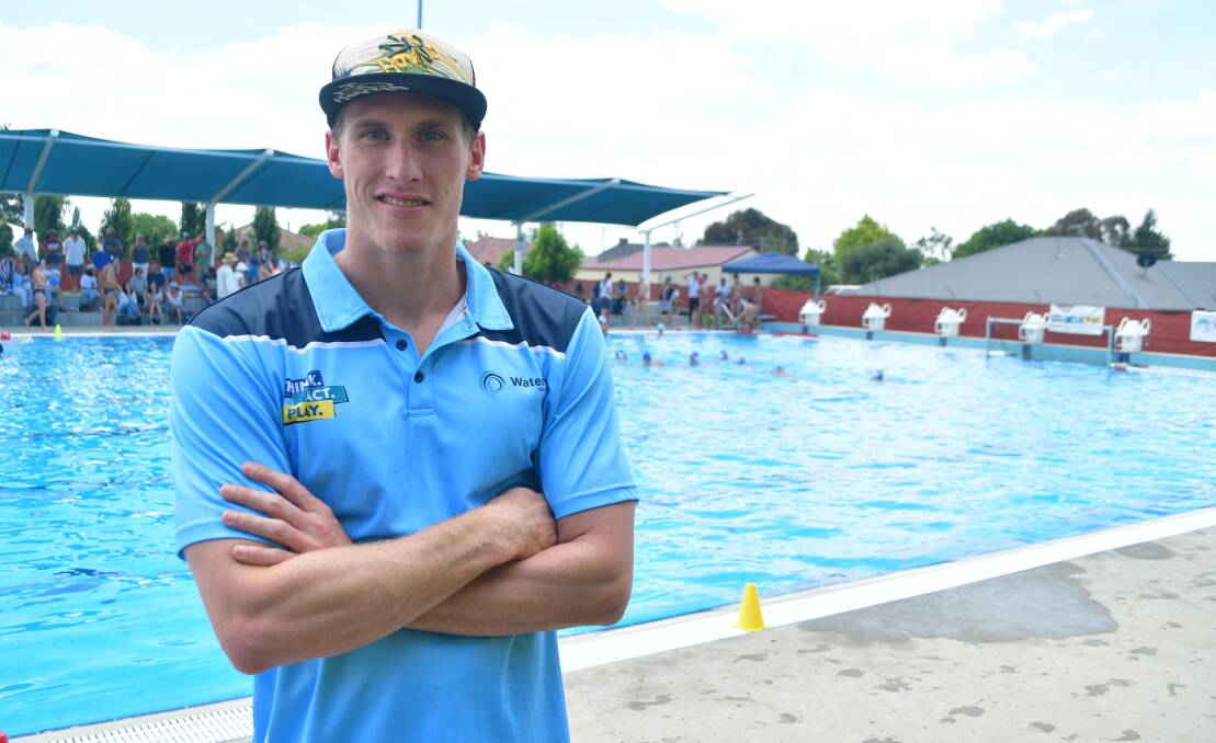 KNOWLEDGE: Water Polo NSW ambassador Scott Nicholson has been on hand at the 2017-18 Water Polo NSW 16 And Under State Championships to offer advice to players and coaches. Photo: ALEXANDER GRANT