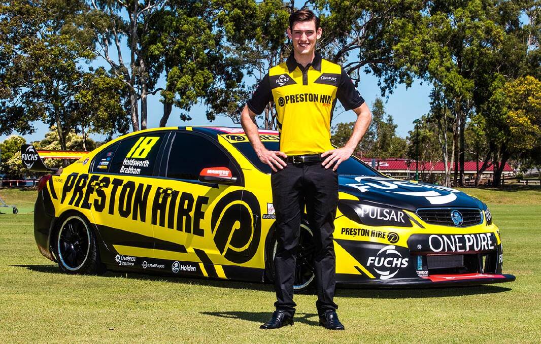 SIGNED: Matt Brabham will make his debut in the Bathurst 1000 this October. He will drive alongside Lee Holdsworth in the Preston Hire Racing entry.