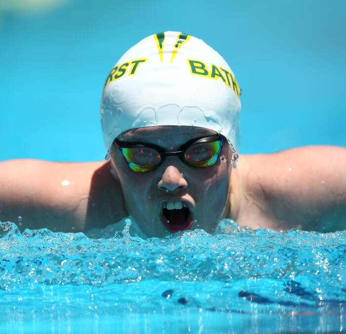 GOOD DAY OUT: Toby Gough and fellow Bathurst City Amateur Swim Club members gave it their all on Sunday in their home qualifying meet. Photo: PHIL BLATCH 012217pbswim20