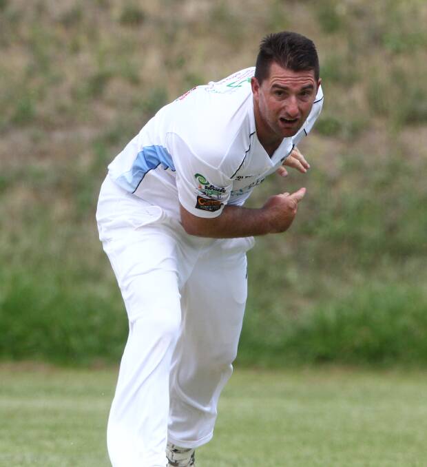 WORK TO DO: Matt Stephen and City Colts weren't able to remove all of Rugby Union last Saturday. Colts return seeking one more wicket before they bat. Photo: PHIL BLATCH