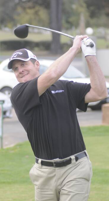 CLOSE RACE: Phil Campbell (pictured) and Reece Hodson share the lead going into the final round of the men's Bathurst Golf Club Championships. Photo: CHRIS SEABROOK