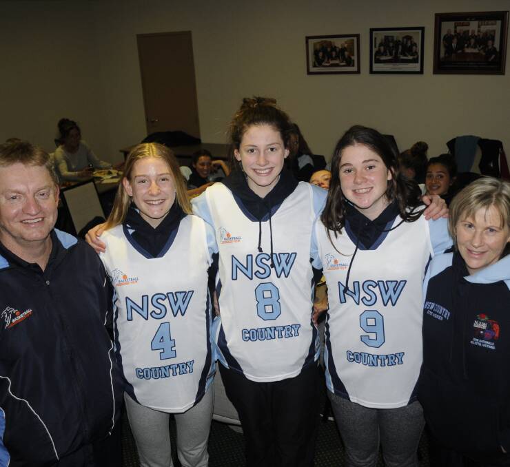 NSW CREW: Paul Masters, Annie Miller, Olivia Barber, Matilda Flood and Susan Purvis-Masters (manager). Photo: CHRIS SEABROOK 062516cu16s