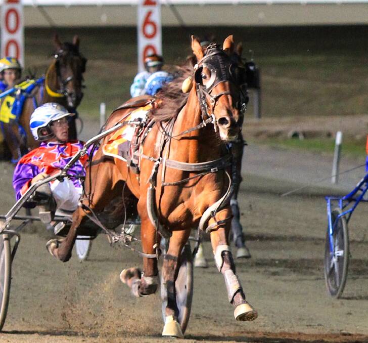 PERFORMER: Bathurst trainer-driver Mat Rue and Fouroeight have formed a formidable partnership since the gelding's shock victory in last year's Group 3 Gold Chalice (pictured). Photo: PHIL BLATCH
