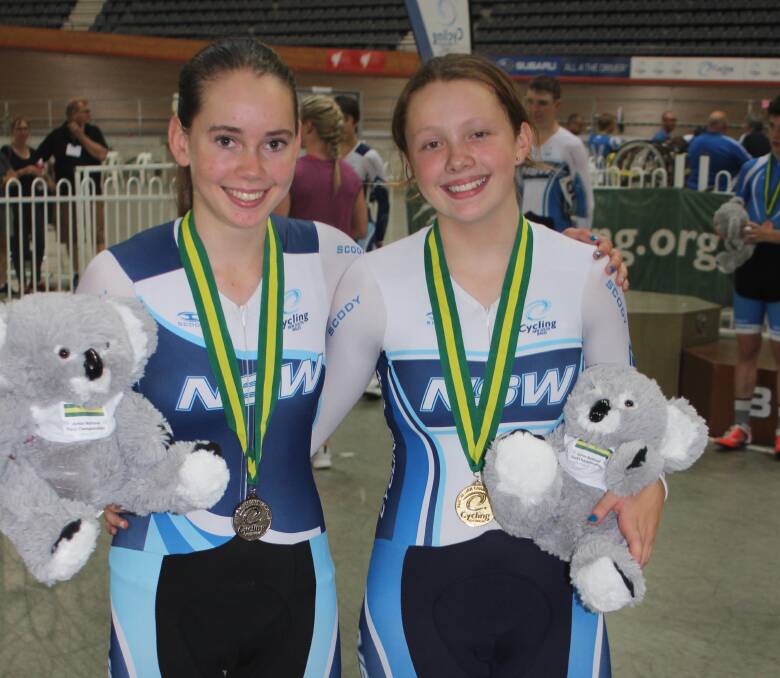 MEDALS GALORE: Kalinda Robinson and Tyler Puzicha with their medals following the sprint final. Photo: MICK ROBINSON
