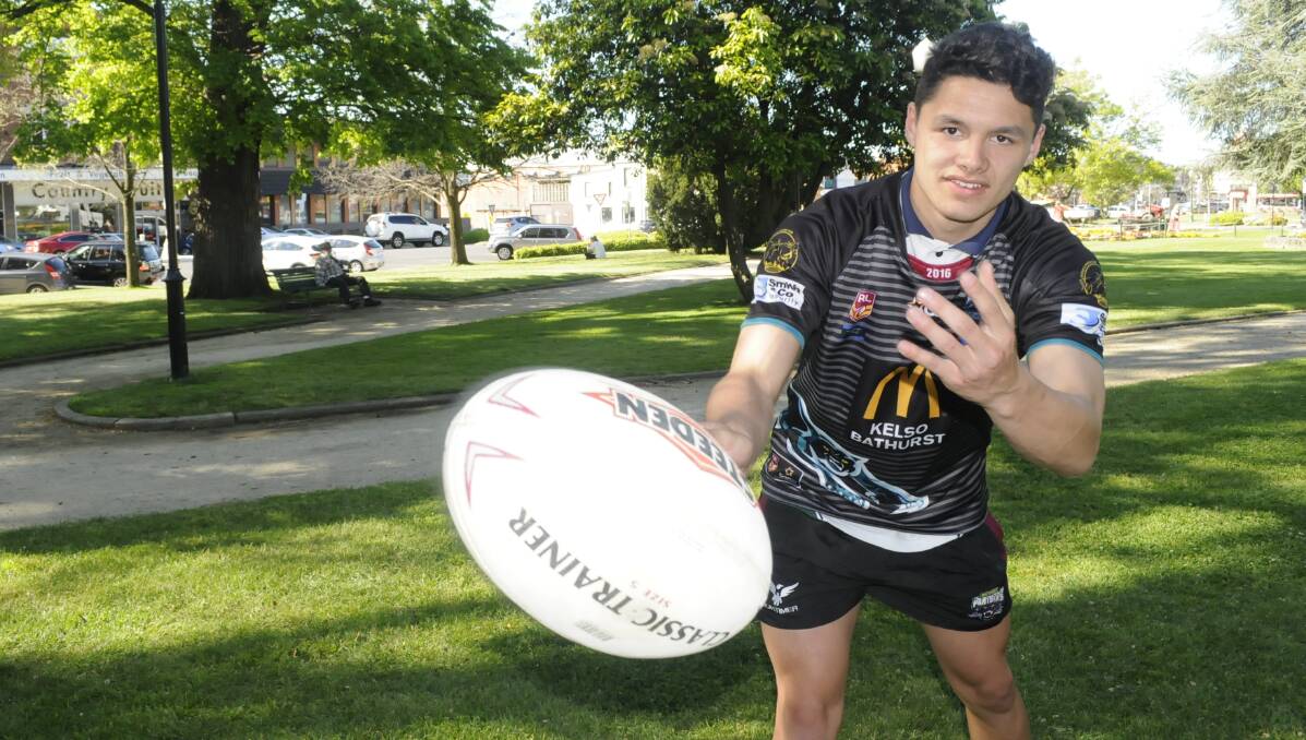 MADE THE CUT: Bathurst Panthers under 18s player Michael Latu will play for the Canberra Raiders SG Ball side. Photo: CHRIS SEABROOK 102516cmlatu1