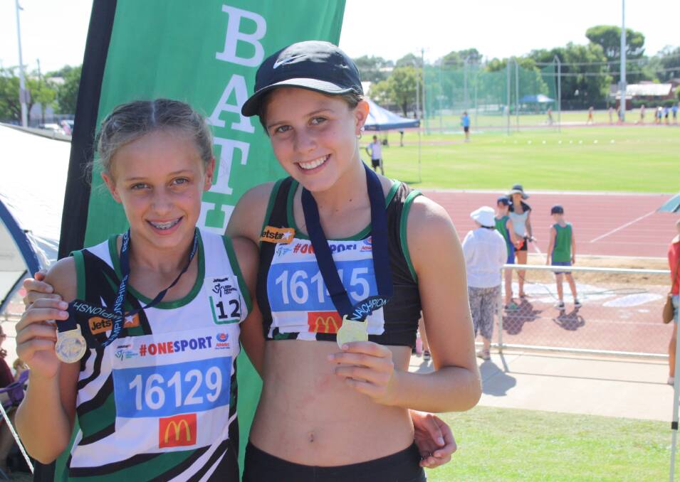 STAR PERFORMERS: Hope Coombes and Emilee Curran were just two of the many Bathurst gold medallists in Dubbo on the weekend.