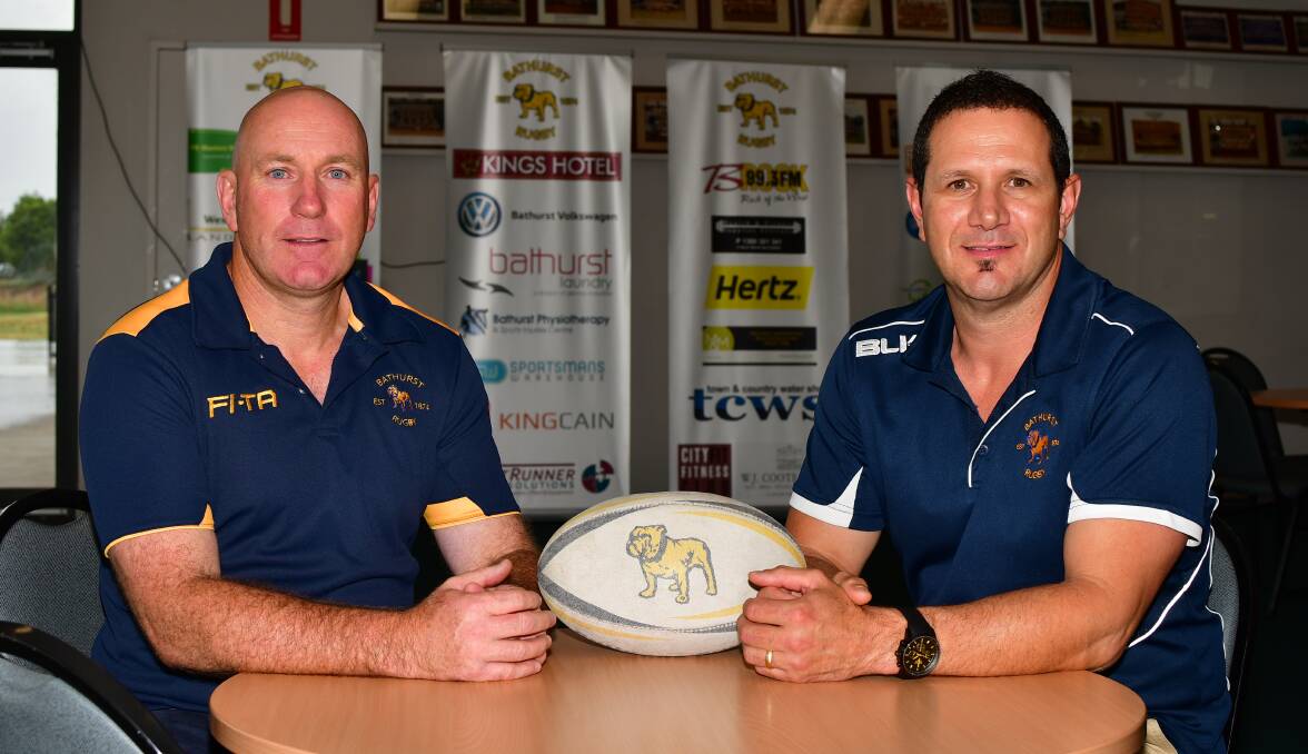 FRESH FACES: Dean Oxley (head coach) and Greg Reid (president) are new to their roles for the 2018 Central West Rugby Union season. Photo: ALEXANDER GRANT