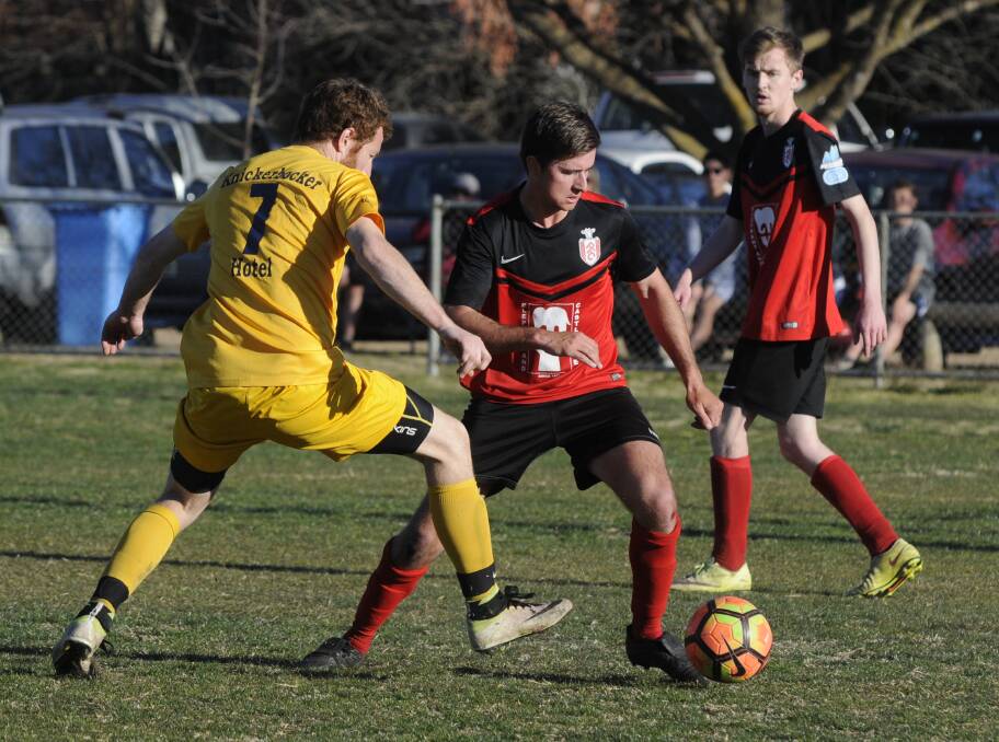 GOATS GUNNING FOR TITLE: Jeremy Judge and Panorama FC are on the hunt for their first ever Bathurst District Football men's Premier League title this Sunday. They take on CSU. Photo: CHRIS SEABROOK
