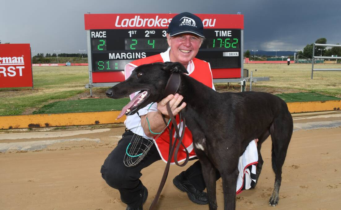 A CUT ABOVE: Paul Steedman with Monday's race winner Sleater, who dominated on debut. Photo: CHRIS SEABROOK