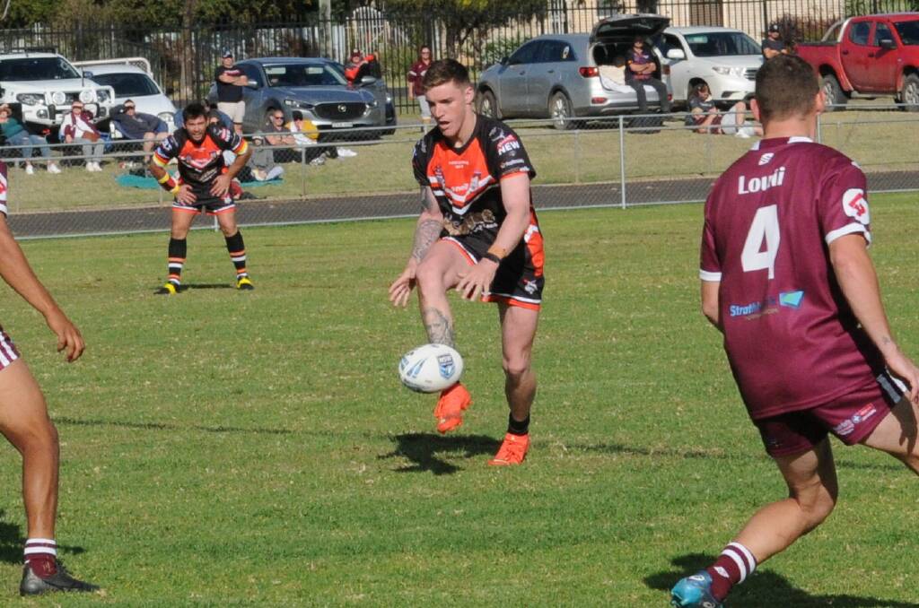 Cooper Egan, pictured in action earlier this season, was the star for Lithgow in Sunday's win over Macquarie. Picture by Tom Barber