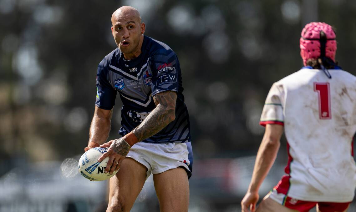 Blake Ferguson, who spent last season with the Wellington Cowboys, in action for Newcastle in the Country Championships final. Picture by Dynamic Sports Photography