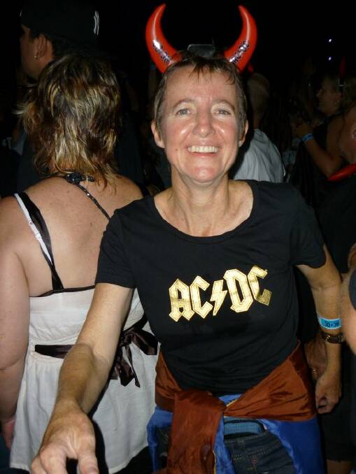 Avid AC/DC fan Sally Cripps.