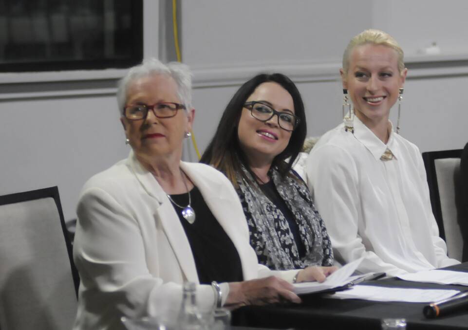 MORE PLEASE: Group B candidate Rebecca Mathie (centre) wants to see more events held that encourage locals to spend their money in Bathurst. Photo: CHRIS SEABROOK