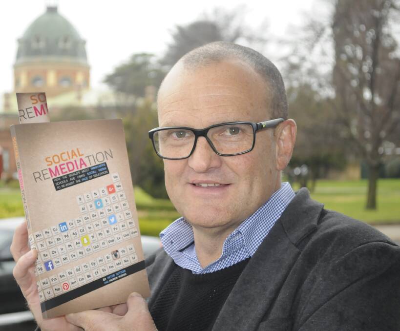 NEW RELEASE: Peter Sutton will release the book he wrote with Andrew Hughes, Social Remediation, on August 29, which aims to help schools make the most of social media. Photo: CHRIS SEABROOK 082216cbook1