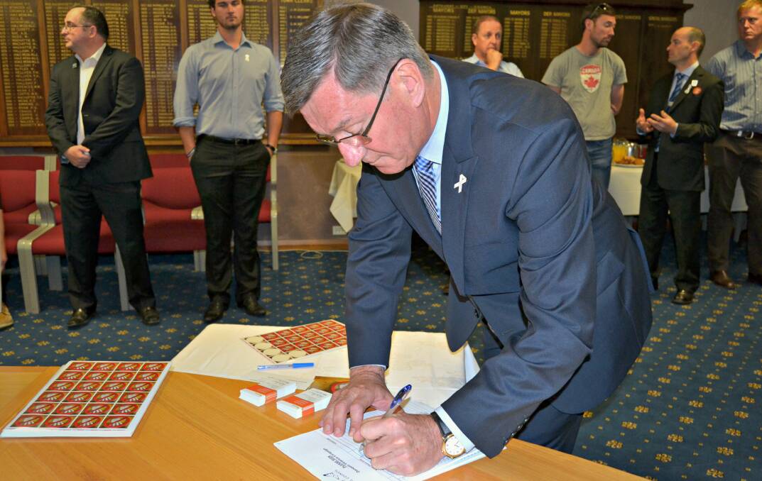 JOIN: Mayor Gary Rush was one of the first people to take the pledge.