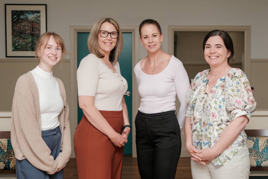 Ivy Barr, Bettina Fitzsimmons, Dr Tegan van Gemert and Dr Bridget Elbourne at Gilmour Street Specialists. Picture by James Arrow