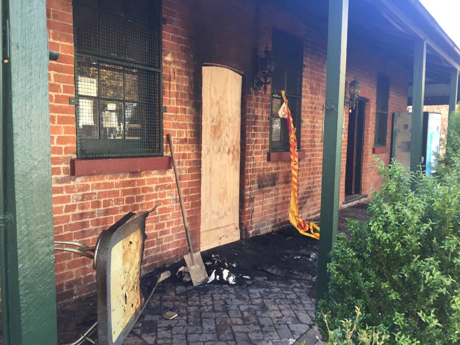 SEVERE DAMAGE: The Bathurst Community Op Shop was set alight early Saturday morning.