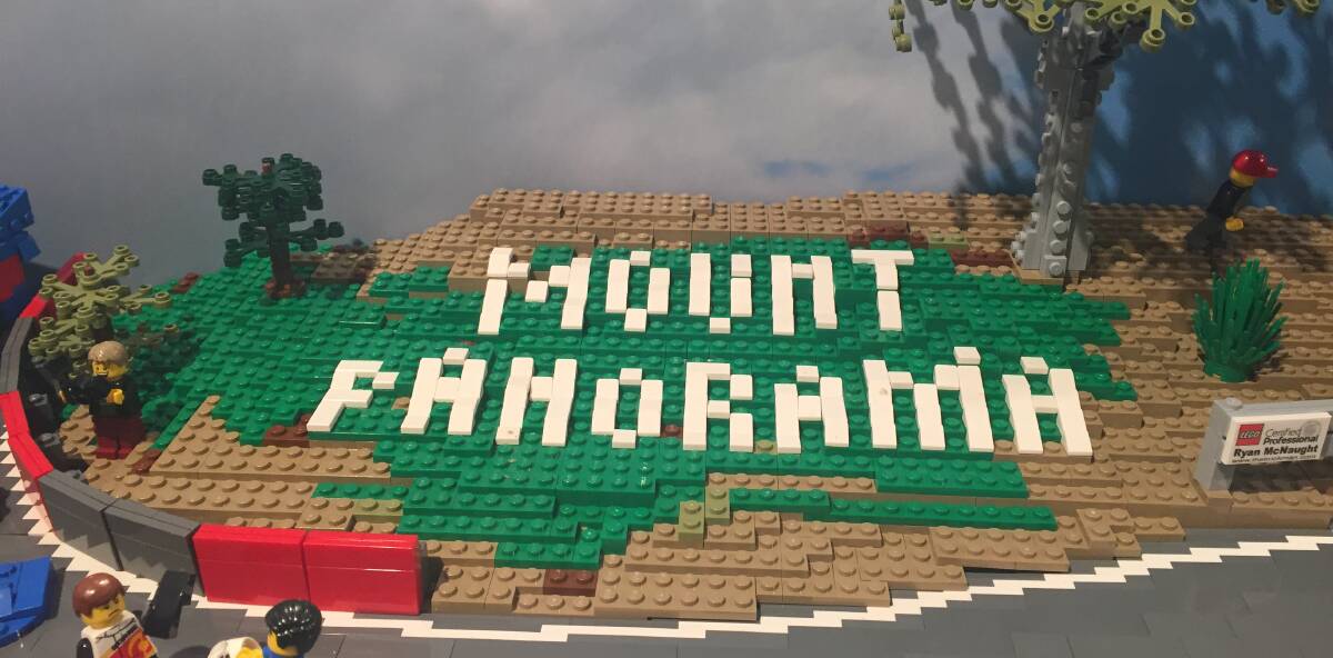 SNAPSHOT: The Mount Panorama sign features in one of LEGO models currently on display at Bathurst Regional Art Gallery. Photo: RACHEL FERRETT 113016rfsnap