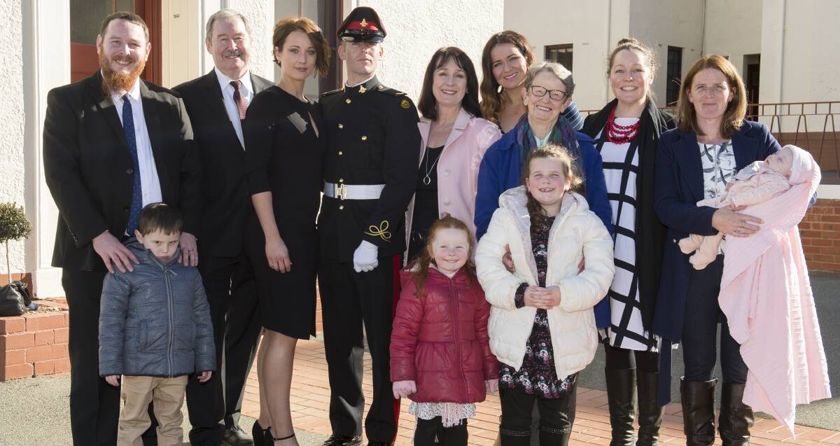 BIG ACHIEVEMENT: Bathurst Lieutenant Benjamin Connor with his family at the June graduation ceremony. Photo: COMMONWEALTH OF AUSTRALIA, DEPARTMENT OF DEFENCE