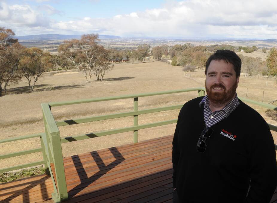 IN HIGH DEMAND: Bathurst Real Estate rural and lifestyle sales specialist James Price, pictured at a recently-sold Mount Rankin property, said he has never seen rural properties in such high demand. Photo: CHRIS SEABROOK 