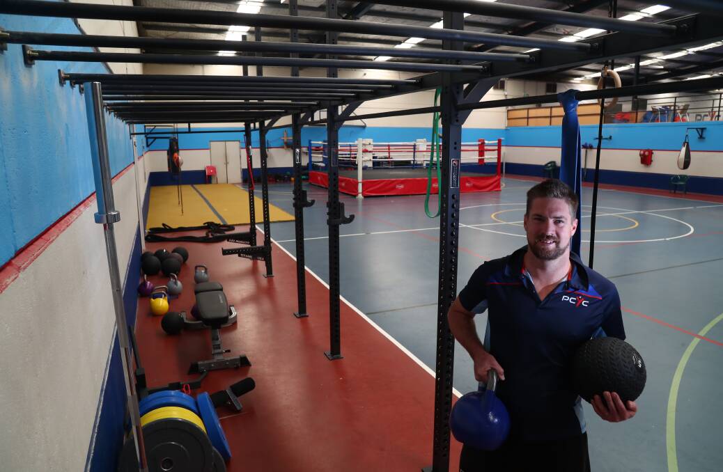 OFF TO A GOOD START: Bathurst PCYC manager David Hitchick in the club's new functional fitness area, which is set to be ready in time for the school holidays. Photo: PHIL BLATCH 032018pbpcyc2