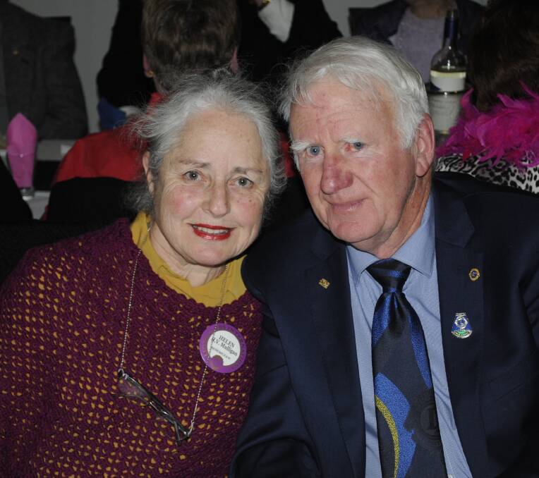 THEY WERE THERE: Helen and Bruce Mulligan together at the changeover dinner on July 23 at Bathurst Golf Club. 072316clions6
