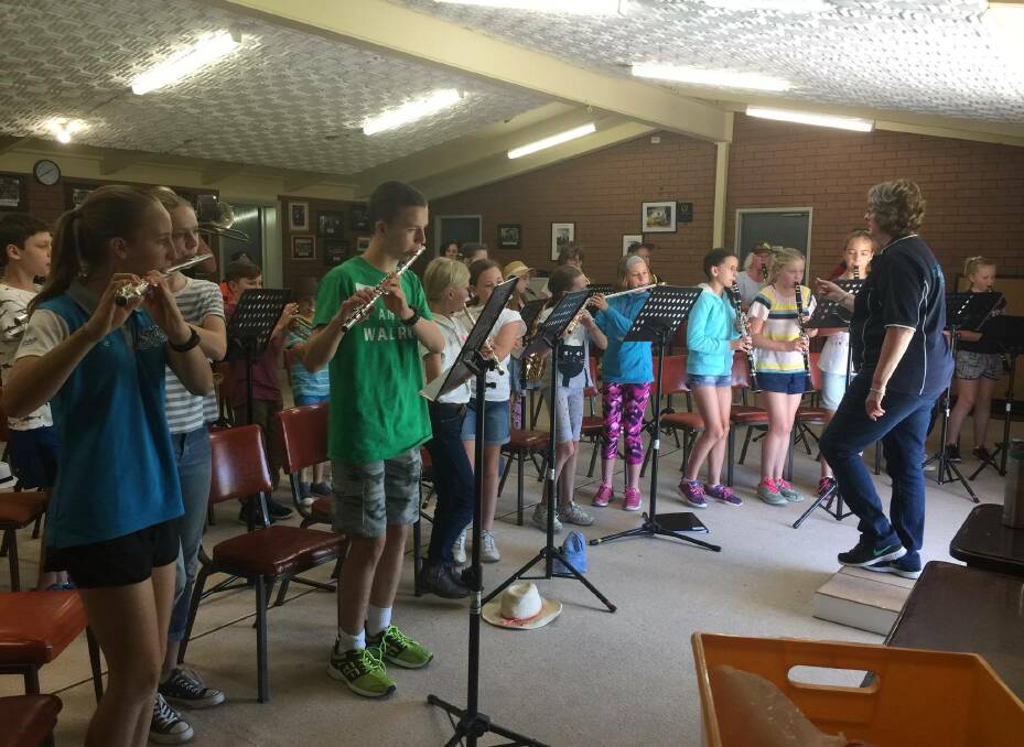 TRAINING: Young musicians have formed a marching band under the guidance of the Bathurst City and RSL Concert Band. Photo: ANNALEE WAIGHT