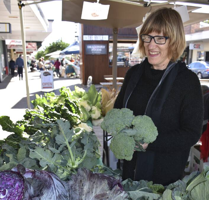 COMMUNITY: Helen Hughes a volunteer with Slow Food Hunter Valley who has been helping local farmers sell their produce.