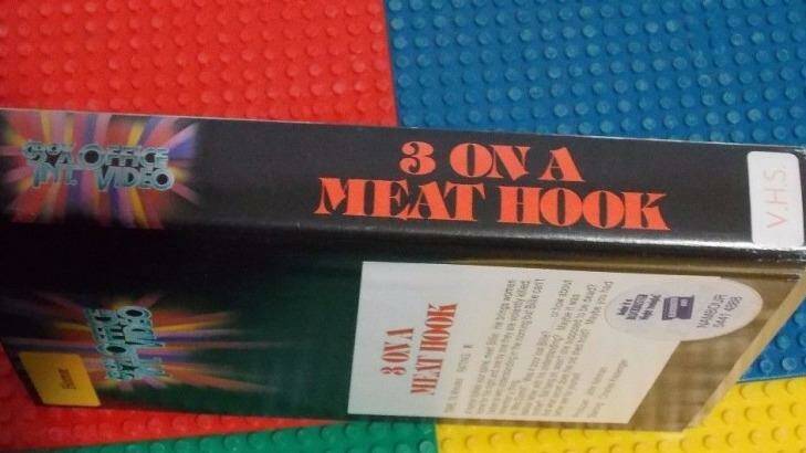 This ex-rental video nasty, 3 on a Meat Hook, will set you back $399. Photo: ebay