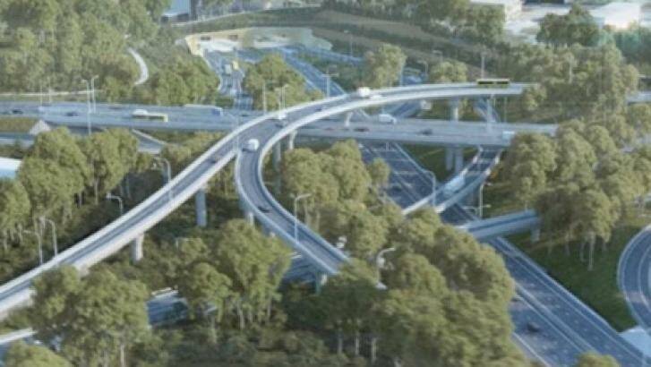 The size of the WestConnex interchange at St Peters has angered many residents.  Photo: Supplied