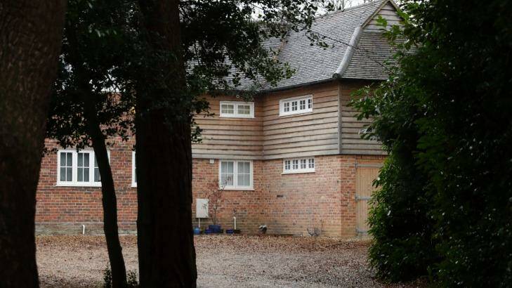 The house believed to be where Christopher Steele lives in Farnham, England. Photo: Matt Dunham